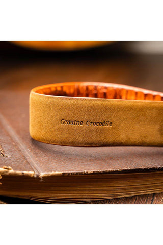 Marco Di Milano Riccardo Men's Brandy Genuine Crocodile Belts (MDMB1050)