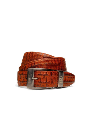 Marco Di Milano Riccardo Men's Brandy Genuine Crocodile Belts (MDMB1050)