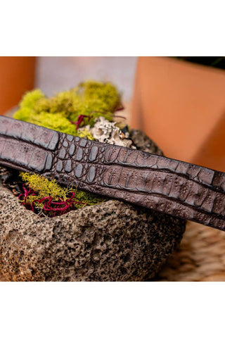 Marco Di Milano Riccardo Men's Brown Genuine Crocodile Belts (MDMB1050)
