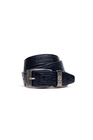 Marco Di Milano Riccardo Men's Navy Genuine Crocodile Belts (MDMB1050)