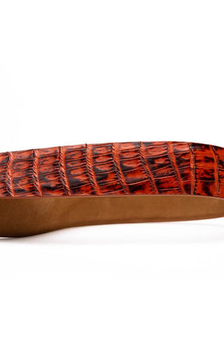 Marco Di Milano Riccardo Men's Rustic Cognac Genuine Crocodile Belts (MDMB1050)