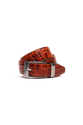 Marco Di Milano Riccardo Men's Rustic Cognac Genuine Crocodile Belts (MDMB1050)
