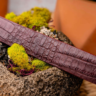 Marco Di Milano Riccardo Men's Wine Genuine Crocodile Belts (MDMB1050)