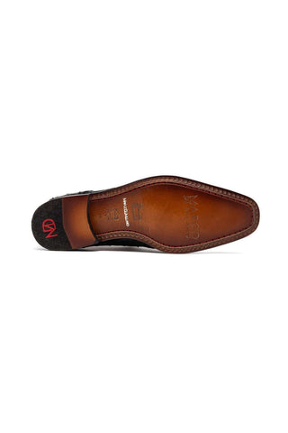 Marco Di Milano Rovigo Black Crocodile Single Monk Strap (MDM1126)