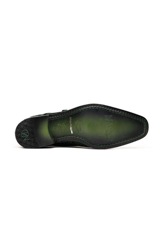 Marco Di Milano Rovigo Green Exotic Crocodile Single Monk Strap (MDM1126)