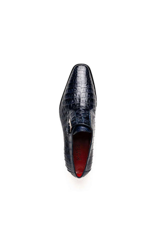 Marco Di Milano Rovigo Navy Crocodile Single Monk Strap (MDM1126)