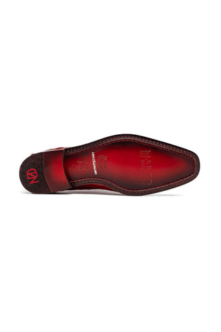 Marco Di Milano Rovigo Red Exotic Crocodile Single Monk Strap (MDM1126)