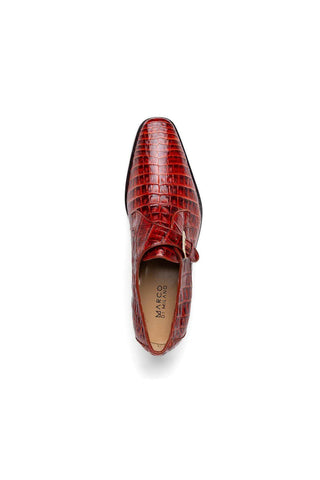 Marco Di Milano Rovigo Rustic Cognac Exotic Crocodile Single Monk Strap (MDM1126)