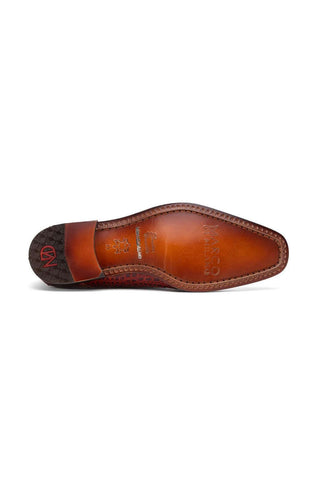 Marco Di Milano Rovigo Rustic Cognac Exotic Crocodile Single Monk Strap (MDM1126)