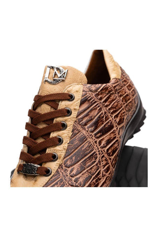 Marco Di Milano Saulo Orix Exotic Ostrich / Alligator Casual Sneakers (MDM1045)