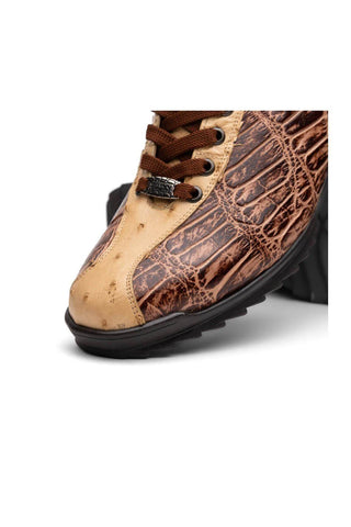 Marco Di Milano Saulo Orix Exotic Ostrich / Alligator Casual Sneakers (MDM1045)
