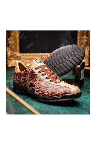 Marco Di Milano Saulo Orix Ostrich / Alligator Casual Sneakers (MDM1045)