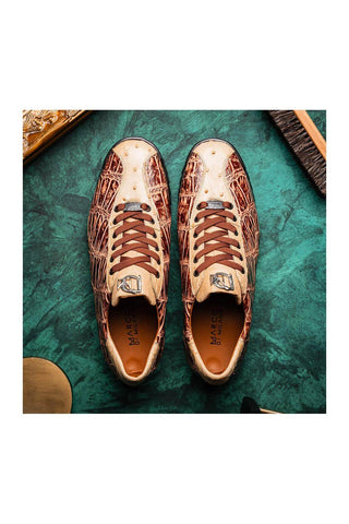 Marco Di Milano Saulo Orix Ostrich / Alligator Casual Sneakers (MDM1045)