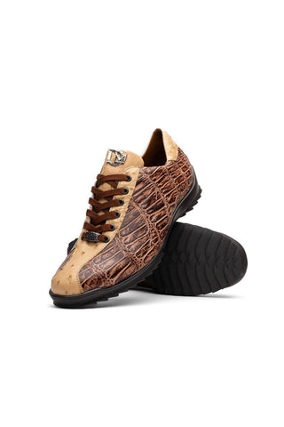 Marco Di Milano Saulo Orix Ostrich / Alligator Casual Sneakers (MDM1045)