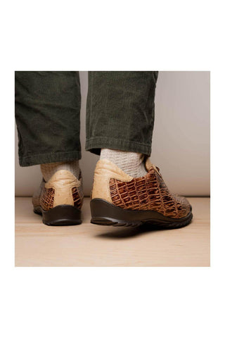Marco Di Milano Saulo Orix Ostrich / Alligator Casual Sneakers (MDM1045)