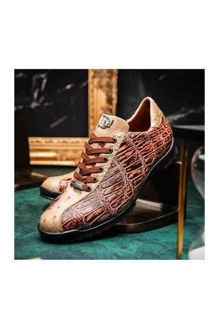 Marco Di Milano Saulo Orix Ostrich / Alligator Casual Sneakers (MDM1045)