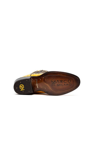 Marco Di Milano Savannah Buttercup Exotic Ostrich Skin Cowboy Boot (MDM1226)