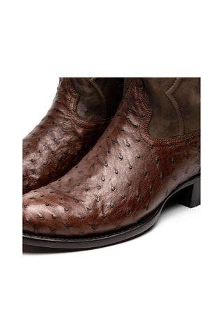 Marco Di Milano Savannah Kango Tabacco Exotic Ostrich Skin Cowboy Boot (MDM1230)