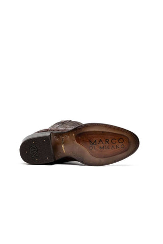 Marco Di Milano Savannah Kango Tabacco Ostrich Skin Cowboy Boot (MDM1230)