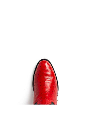 Marco Di Milano Savannah Red Exotic Ostrich Skin Cowboy Boot (MDM1229)