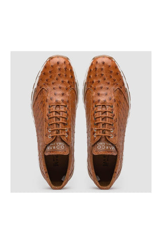 Marco Di Milano Scanno Antique Cognac Ostich Casual Sneakers (MDM1049)