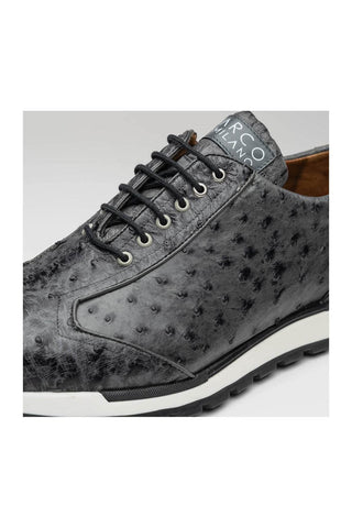 Marco Di Milano Scanno Antique Gray Ostich Casual Sneakers (MDM1050)