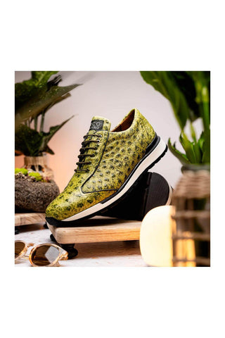 Marco Di Milano Scanno Antique Green Ostich Casual Sneakers (MDM1055)