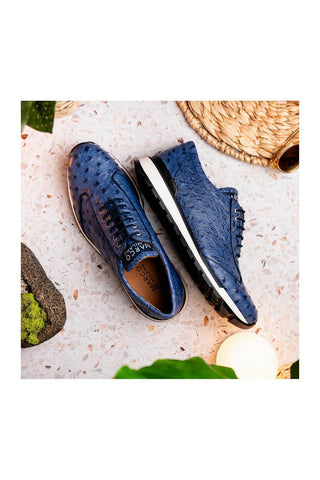 Marco Di Milano Scanno Antique Navy Ostich Casual Sneakers (MDM1053)
