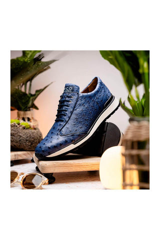 Marco Di Milano Scanno Antique Navy Ostich Casual Sneakers (MDM1053)