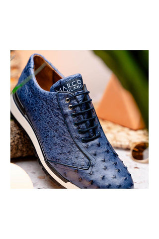 Marco Di Milano Scanno Antique Navy Ostich Casual Sneakers (MDM1053)