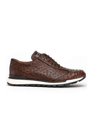 Marco Di Milano Scanno Brown Exotic Ostich Casual Sneakers (MDM1051)