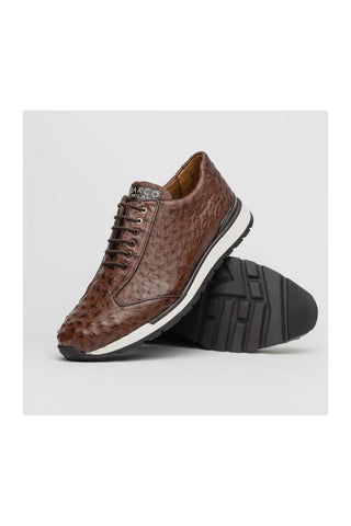 Marco Di Milano Scanno Brown Ostich Casual Sneakers (MDM1051)