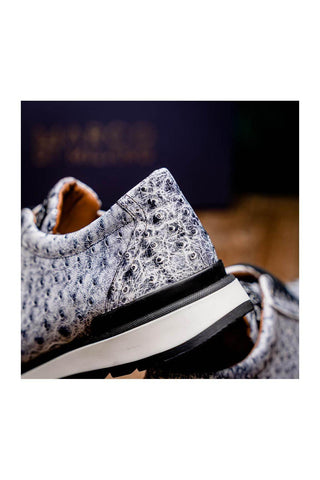 Marco Di Milano Scanno Newspaper Exotic Ostrich Casual Sneakers (MDM1048)