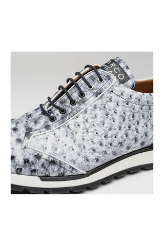 Marco Di Milano Scanno Newspaper Exotic Ostrich Casual Sneakers (MDM1048)