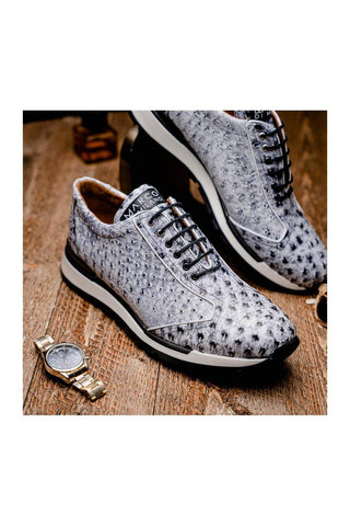 Marco Di Milano Scanno Newspaper Ostrich Casual Sneakers (MDM1048)