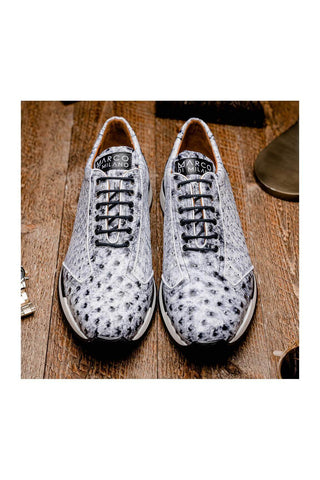Marco Di Milano Scanno Newspaper Ostrich Casual Sneakers (MDM1048)