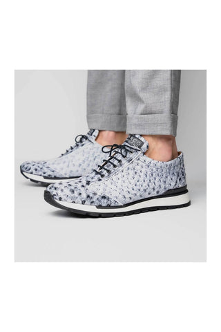 Marco Di Milano Scanno Newspaper Ostrich Casual Sneakers (MDM1048)