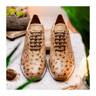 Marco Di Milano Scanno Orix Cream Ostich Casual Sneakers (MDM1047)