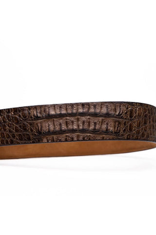 Marco Di Milano Silvio Men's Washed Brown Genuine Crocodile Belts (MDMB1053)