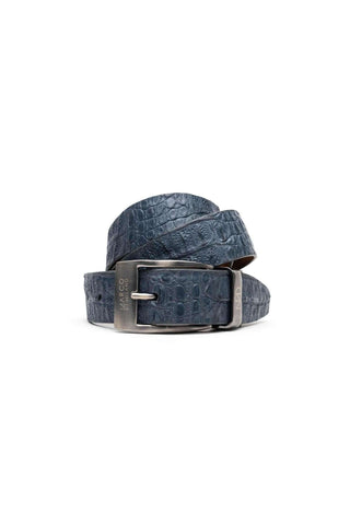 Marco Di Milano Silvio Men's gray Genuine Crocodile Belts (MDMB1053)