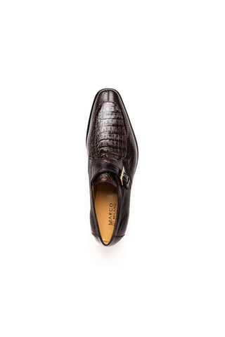 Marco Di Milano Toluca Brown Exotic Lizard / Crocodile Single Monk Strap (MDM1127)