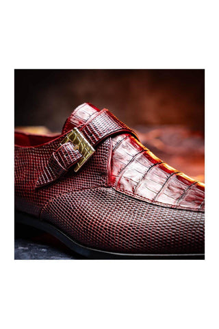 Marco Di Milano Toluca Exotic Lizard / Crocodile Single Monk Strap (MDM1127)