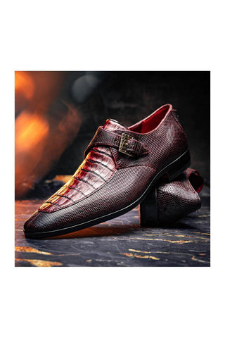 Marco Di Milano Toluca Exotic Lizard / Crocodile Single Monk Strap (MDM1127)