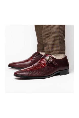 Marco Di Milano Toluca Exotic Lizard / Crocodile Single Monk Strap (MDM1127)