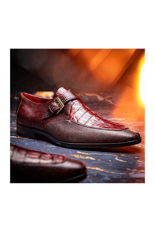 Marco Di Milano Toluca Lizard / Crocodile Single Monk Strap (MDM1127)