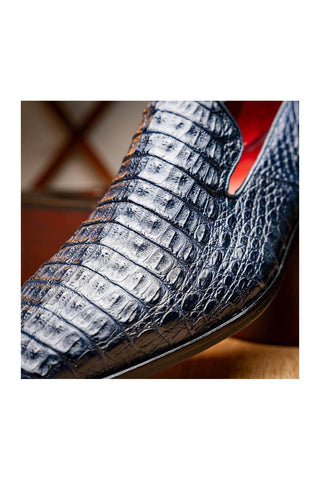 Marco Di Milano Trento Caiman Crocodile Loafer - Navy