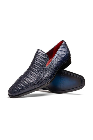 Marco Di Milano Trento Caiman Crocodile Loafer - Navy