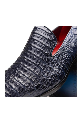 Marco Di Milano Trento Caiman Crocodile Loafer - Navy
