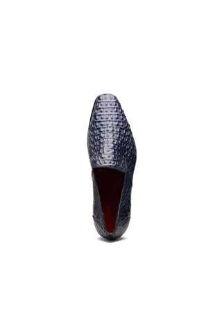 Marco Di Milano Trento Caiman Crocodile Loafer - Navy