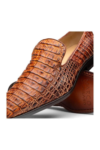 Marco Di Milano Trento Crocodile Slip-On Loafer - Cognac
